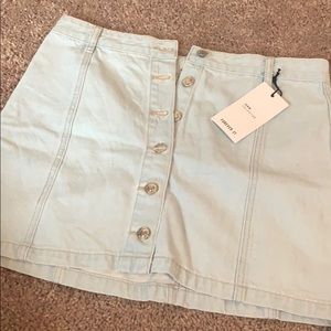 Light denim skirt